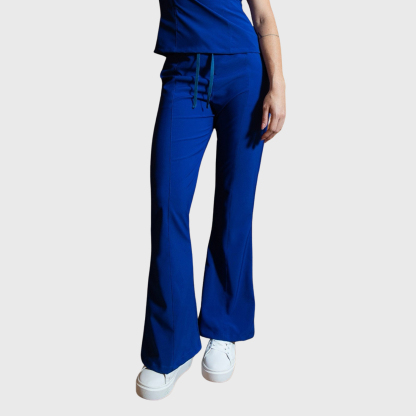 Women's Fashion Flare Leg Slim Fit Scrub Pants