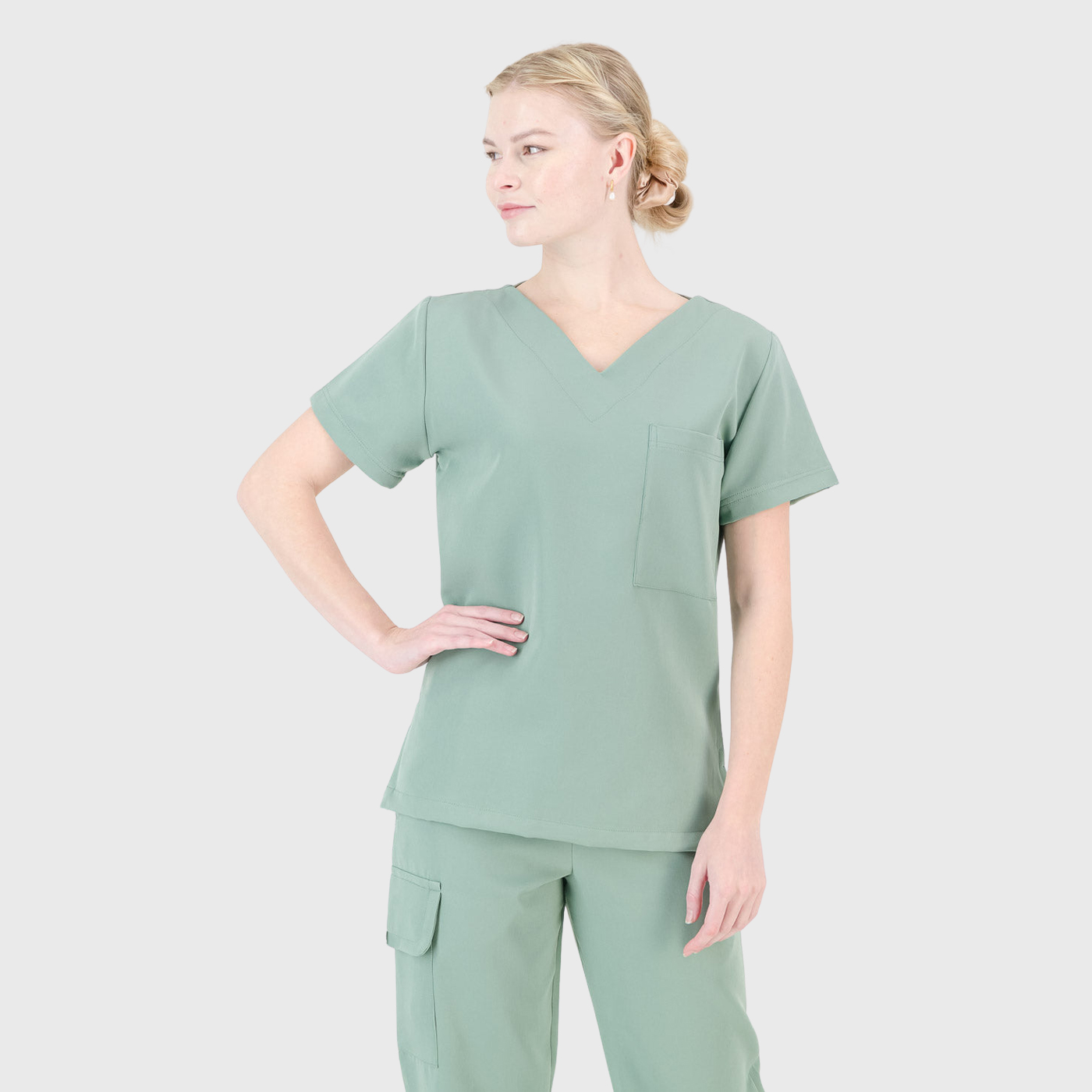Women's V-Neck Medical Scrub Top