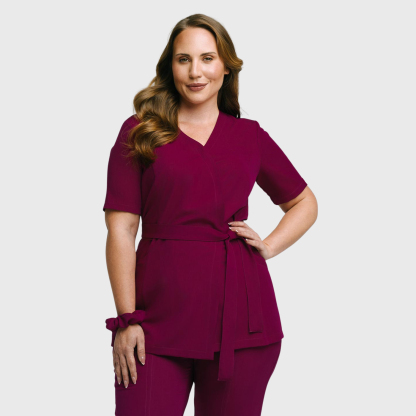 Women's Stylish Waist Adjustable Scrub Top