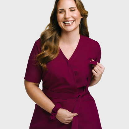 Women's Stylish Waist Adjustable Scrub Top