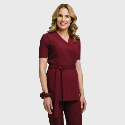 Women's Stylish Waist Adjustable Scrub Top