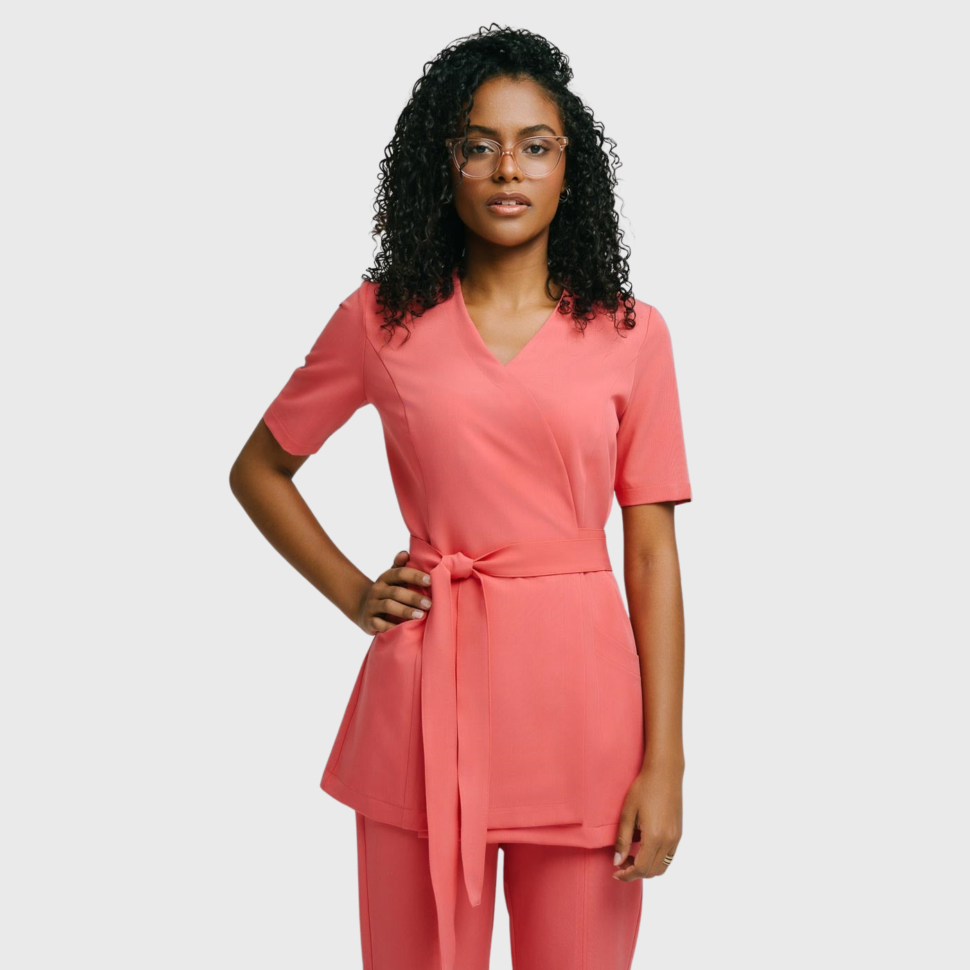 Women's Stylish Waist Adjustable Scrub Top