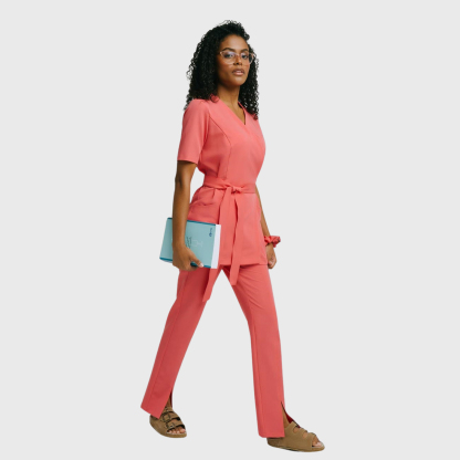 Women's Comfortable High Waist Split Scrub Pants