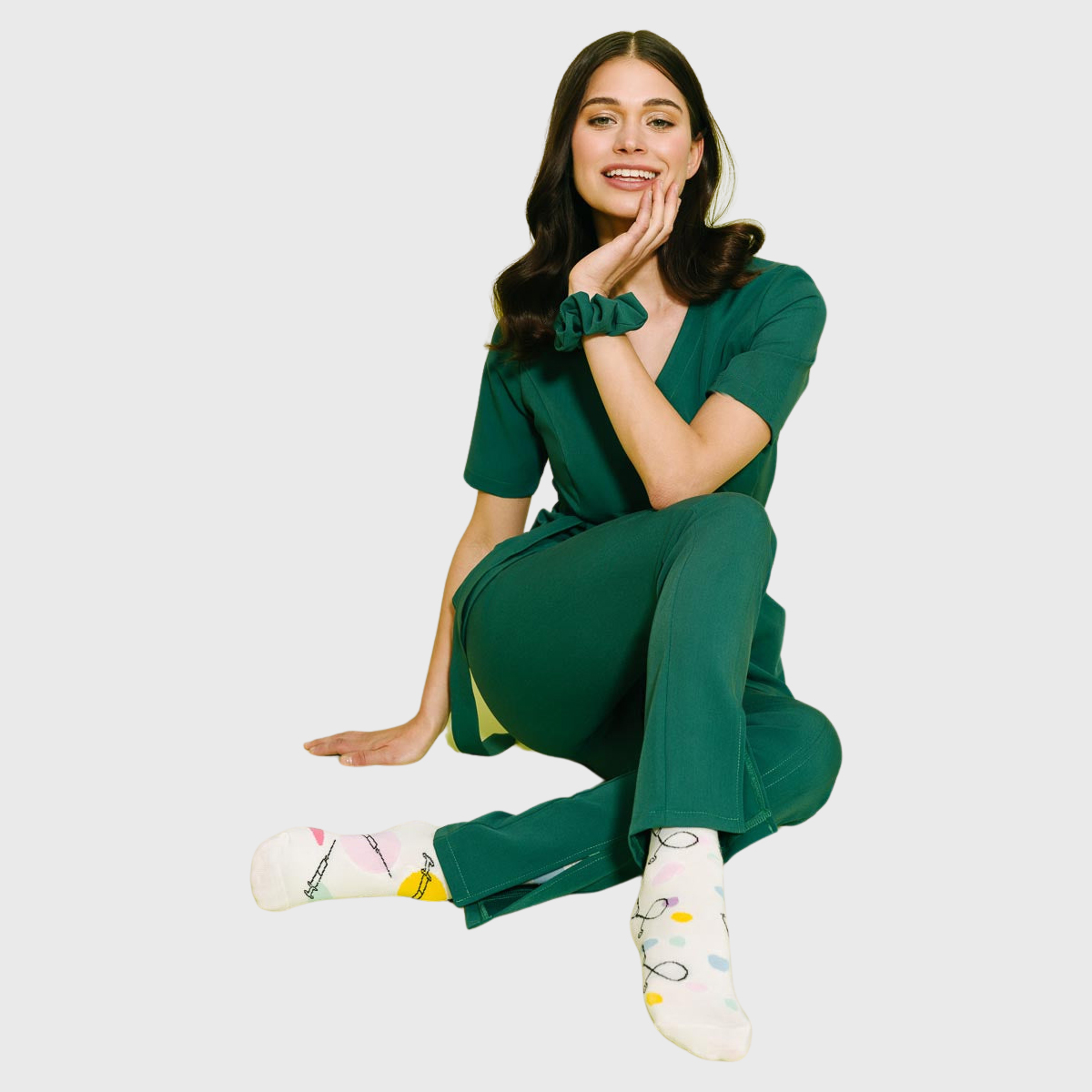 Women's Stylish Waist Adjustable Scrub Top