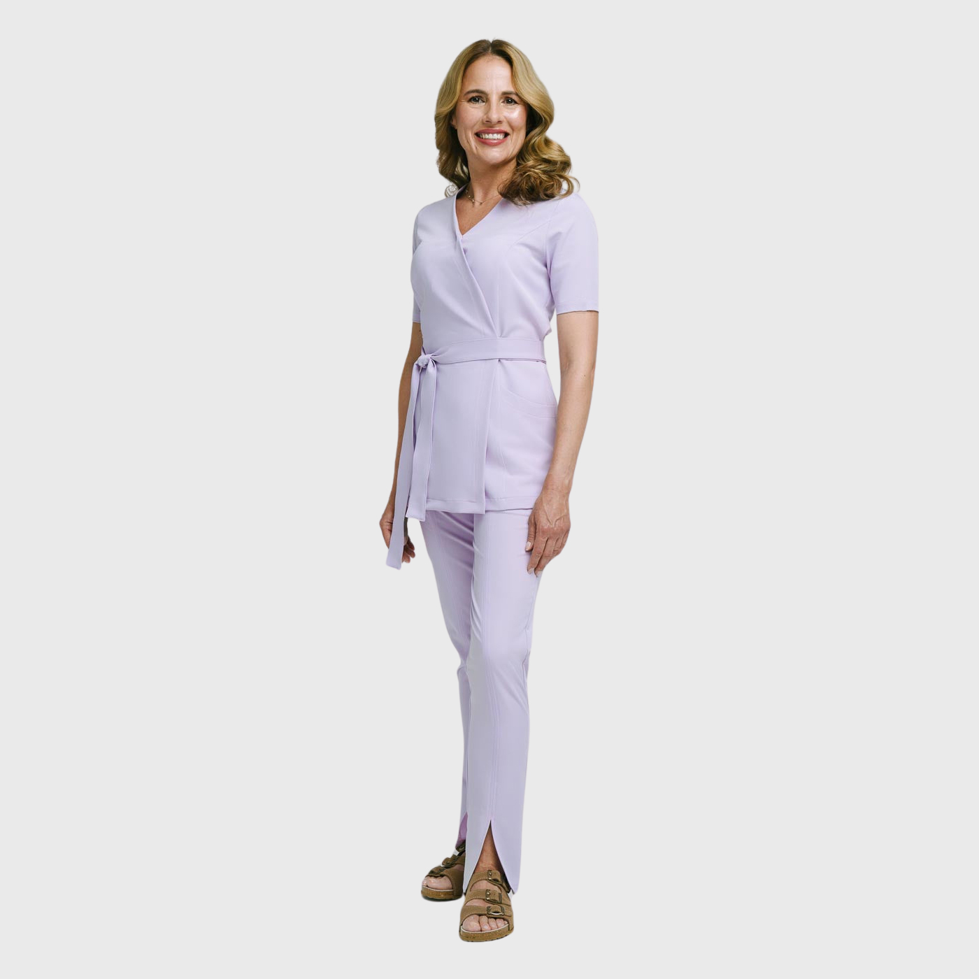 Women's Comfortable High Waist Split Scrub Pants