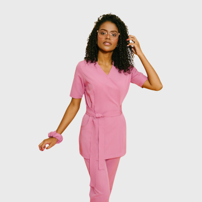 Women's Stylish Waist Adjustable Scrub Top