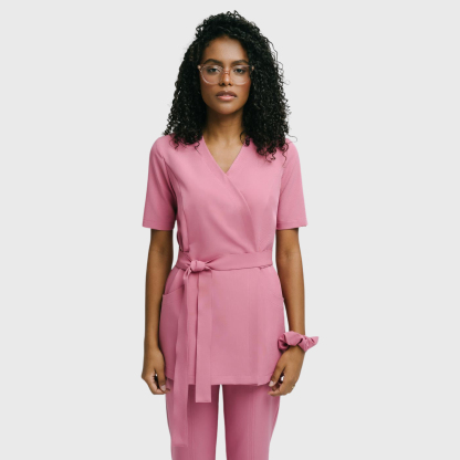 Women's Stylish Waist Adjustable Scrub Top
