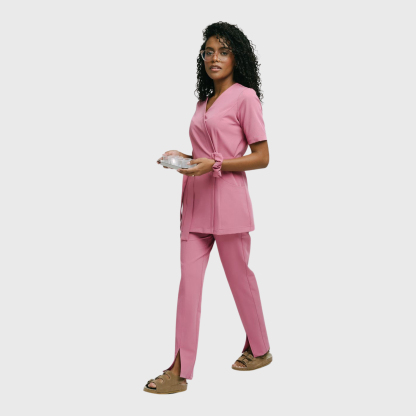 Women's Stylish Waist Adjustable Scrub Top