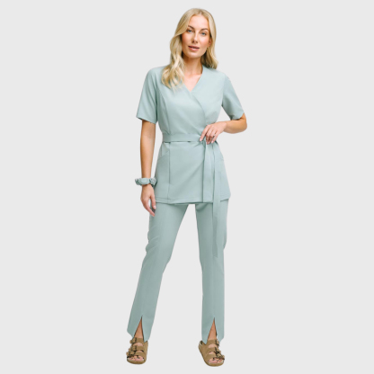 Women's Comfortable High Waist Split Scrub Pants