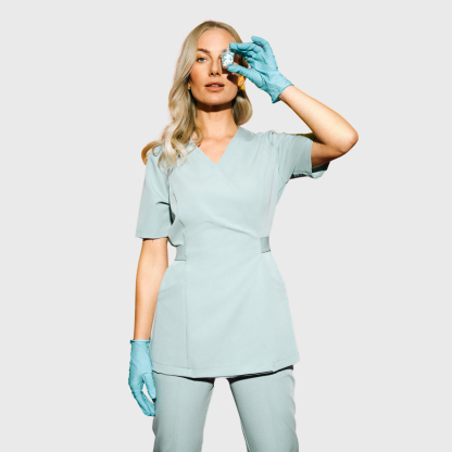 Women's Stylish Waist Adjustable Scrub Top