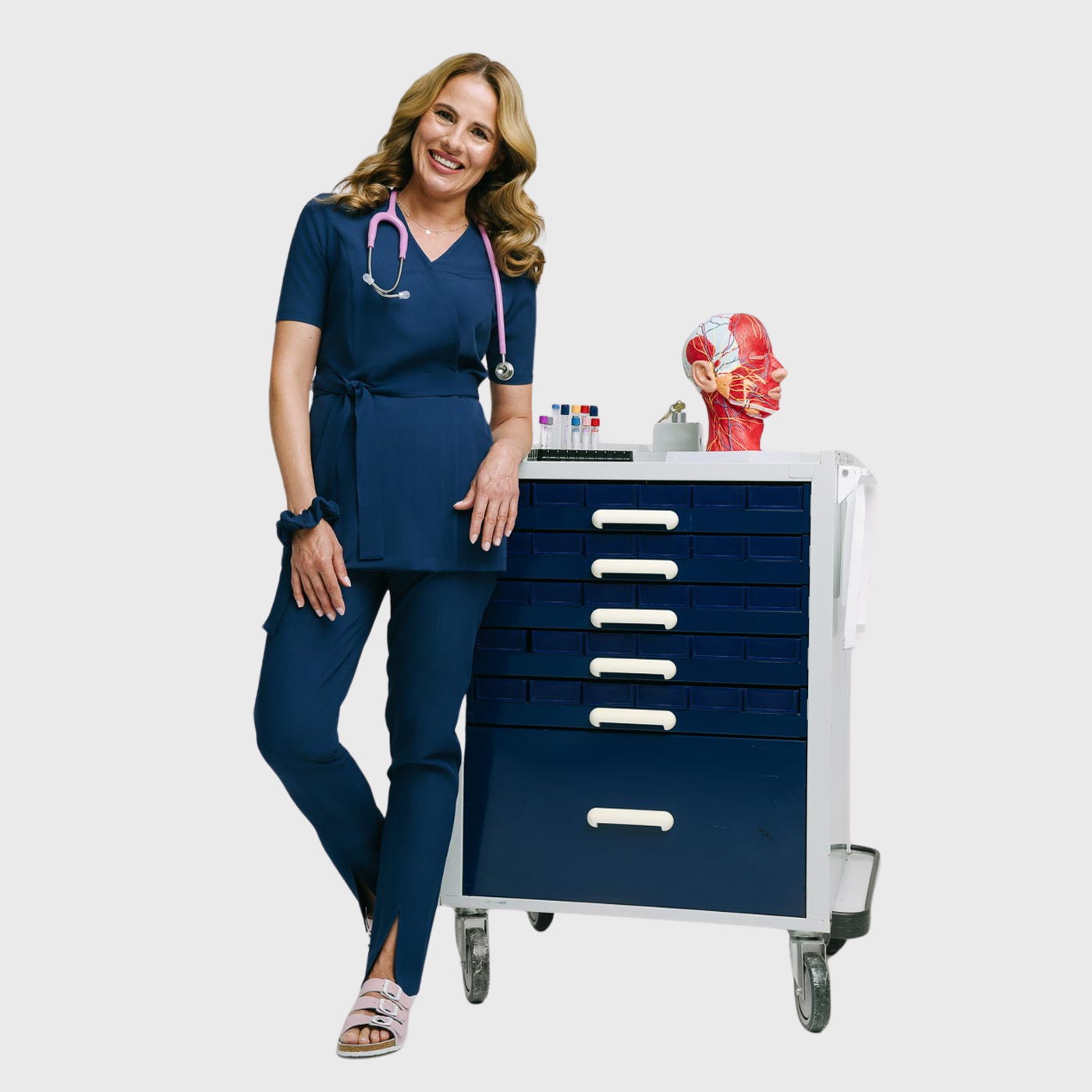 Women's Stylish Waist Adjustable Scrub Top