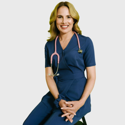 Women's Stylish Waist Adjustable Scrub Top