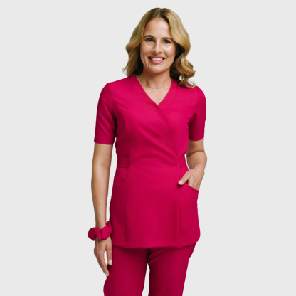 Women's Stylish Waist Adjustable Scrub Top