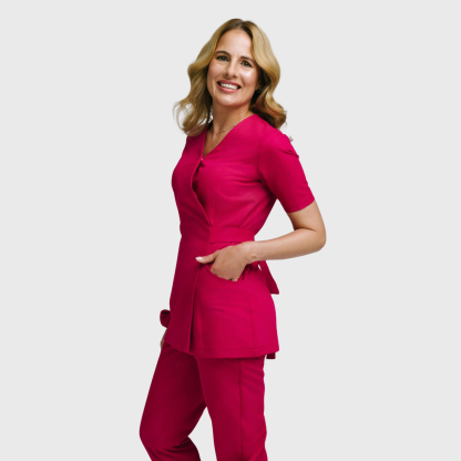 Women's Stylish Waist Adjustable Scrub Top