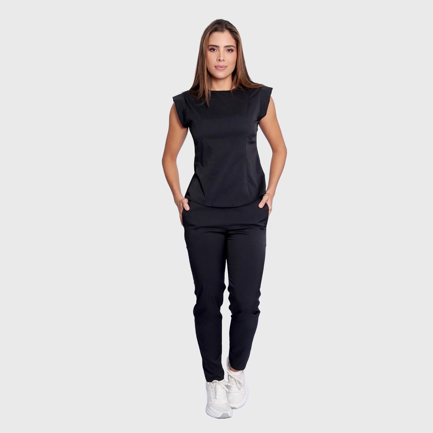 Women's Slim Fit Straight Leg Bow Pockets Scrub Pants™