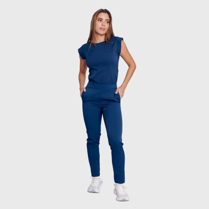 Women's Slim Fit Straight Leg Bow Pockets Scrub Pants™