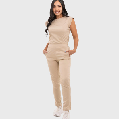 Women's Slim Fit Straight Leg Bow Pockets Scrub Pants™