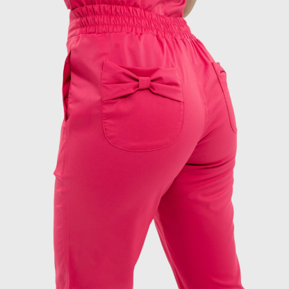 Women's Slim Fit Straight Leg Bow Pockets Scrub Pants™