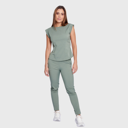 Women's Slim Fit Straight Leg Bow Pockets Scrub Pants™