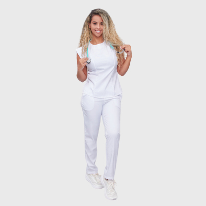 Women's Slim Fit Straight Leg Bow Pockets Scrub Pants™