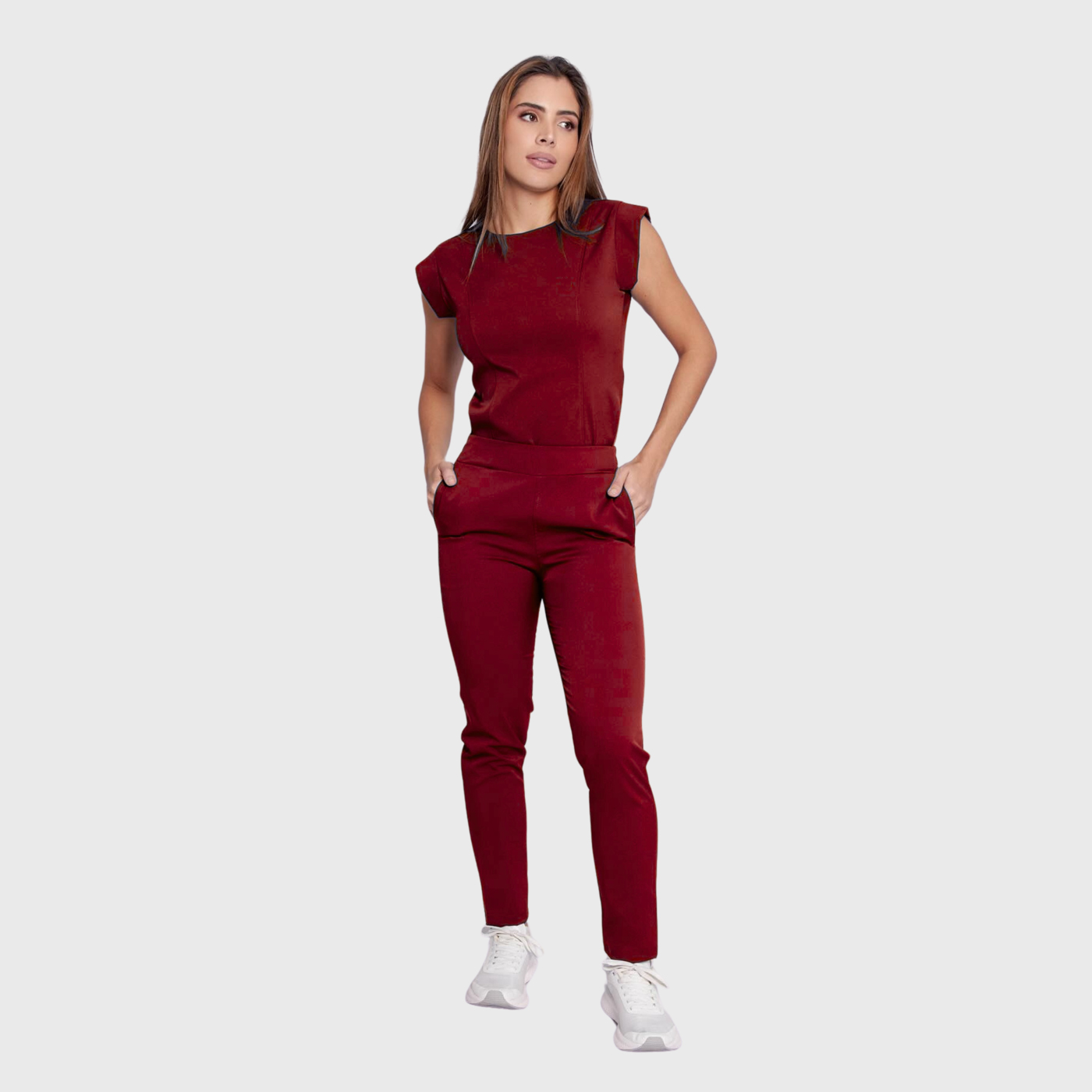 Women's Slim Fit Straight Leg Bow Pockets Scrub Pants™