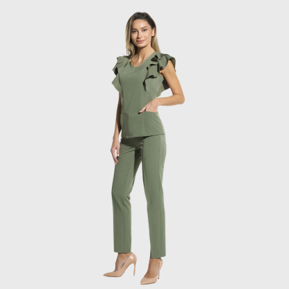 Women's Business Casual Tapered Nursing Scrub Pants