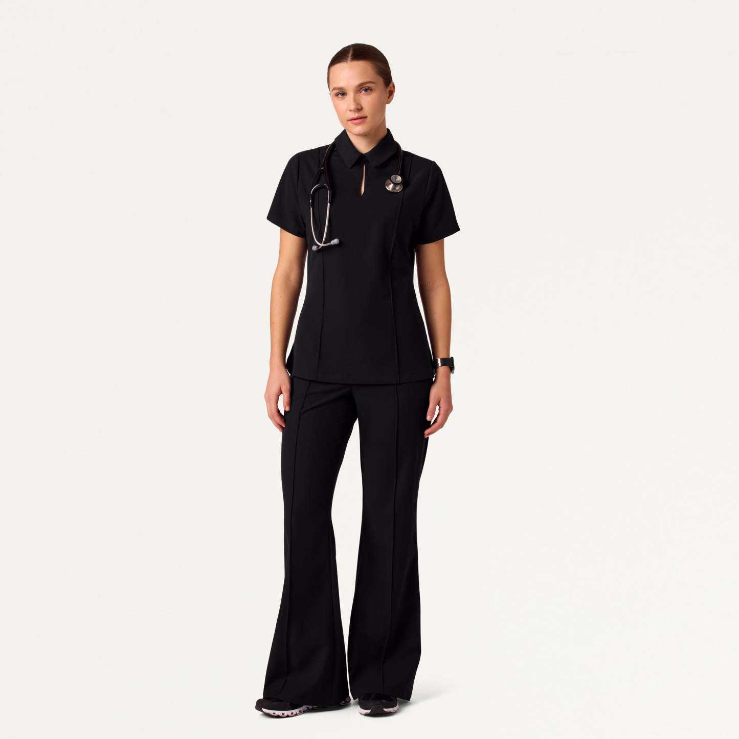 Women’s Slim Modern Polo Scrub Top