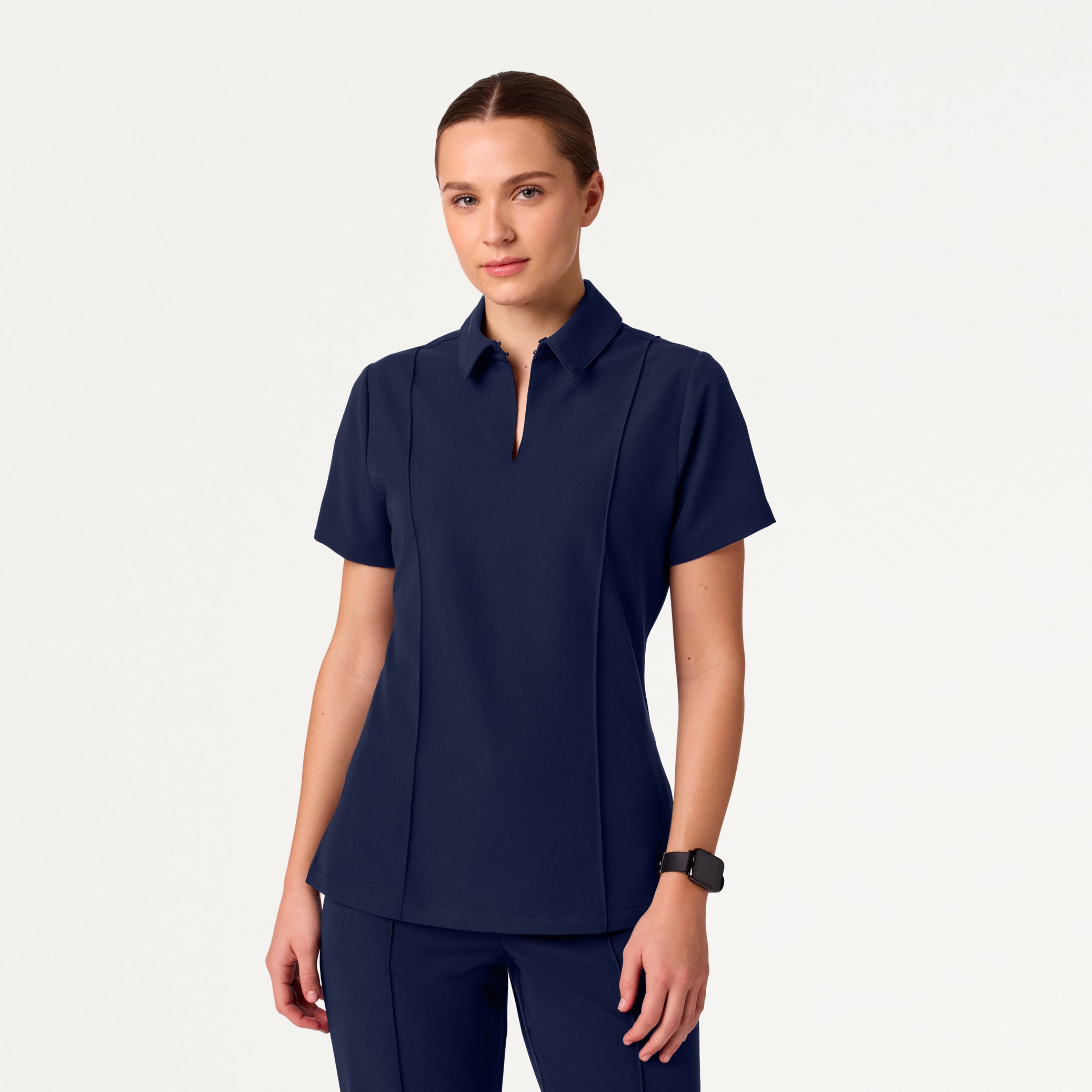 Women’s Slim Modern Polo Scrub Top