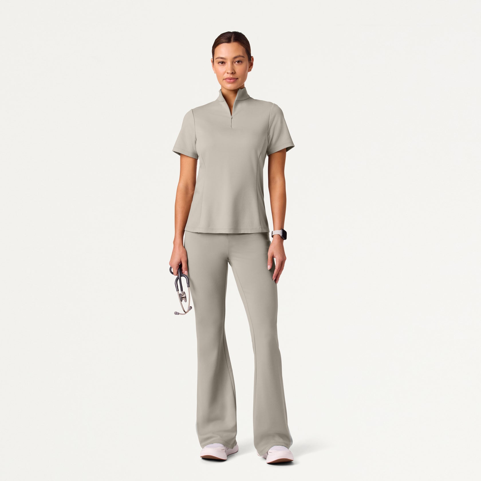 Women’s Slim Half-Zip Soft Scrub Set JA02