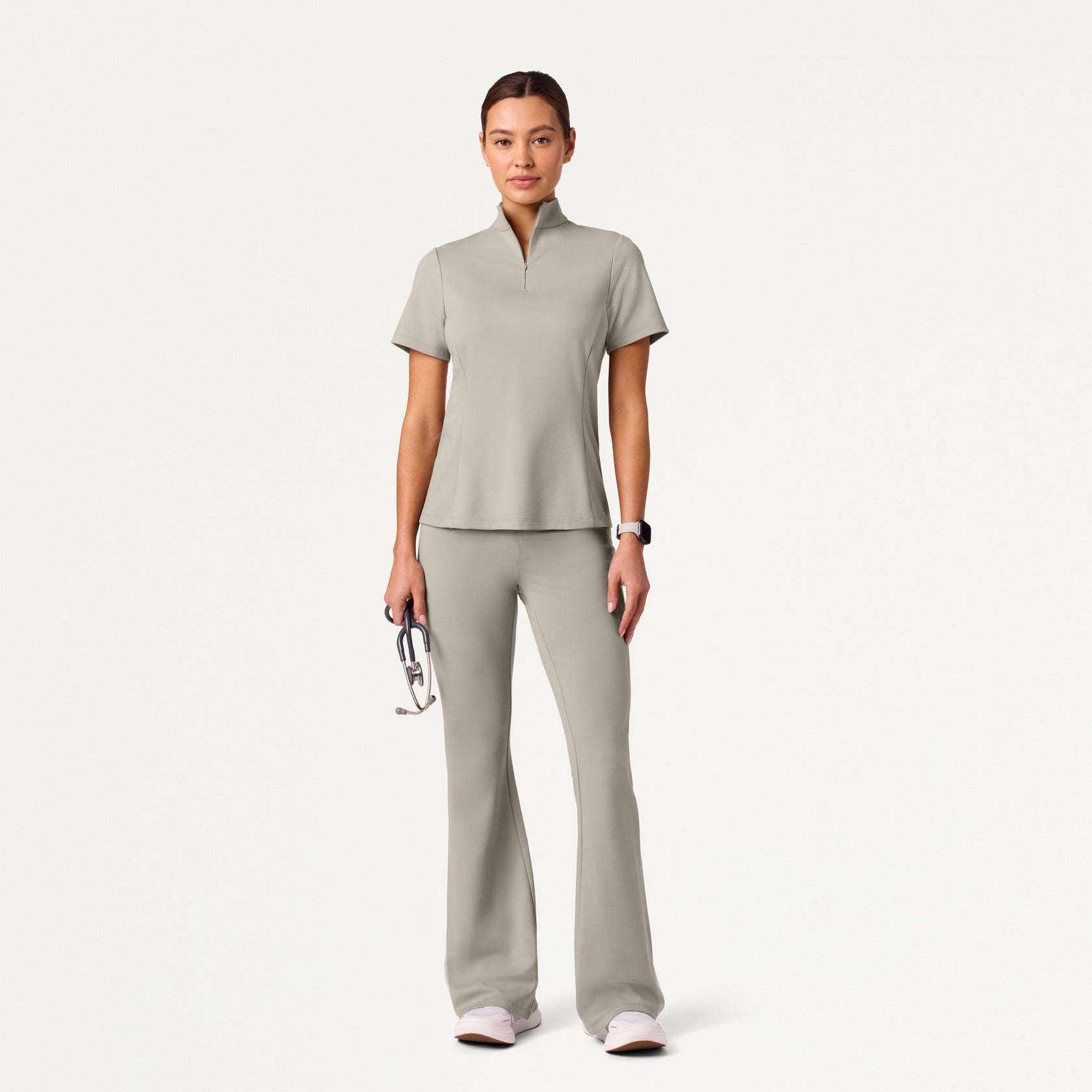 Women’s Slim Half-Zip Soft Scrub Set JA02