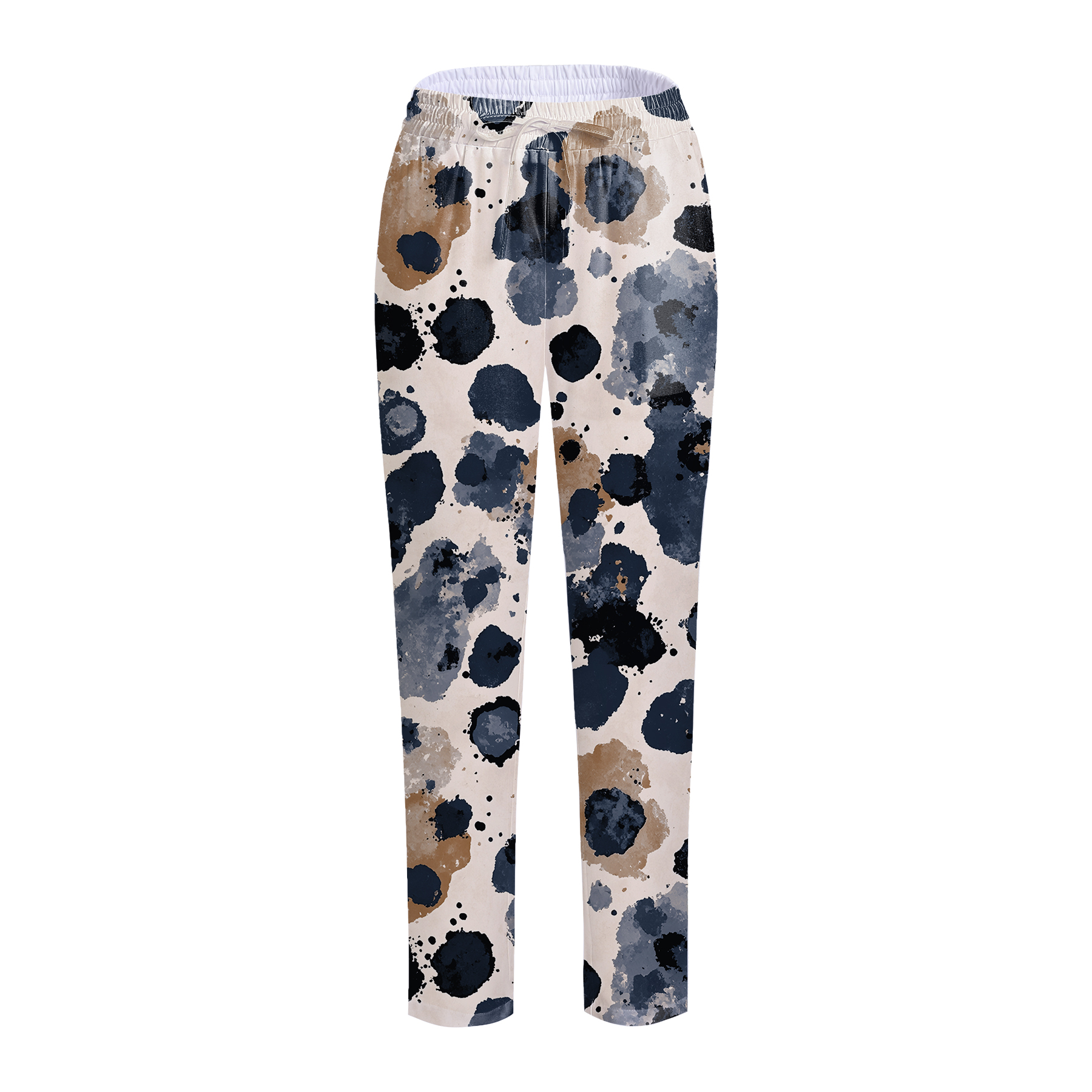 Women's Plus Size Dark Leopard Print Scrub Pants