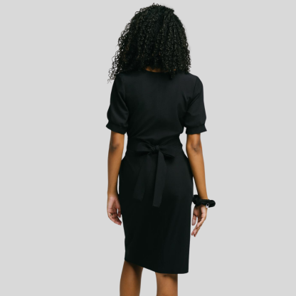 Medical Fashion Bow Waist Scrub Dress