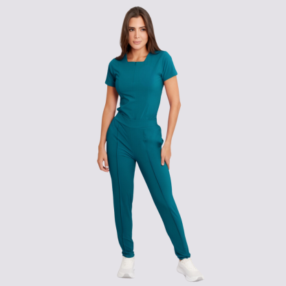 Women's High-waisted Plain Front Scrub Pant™