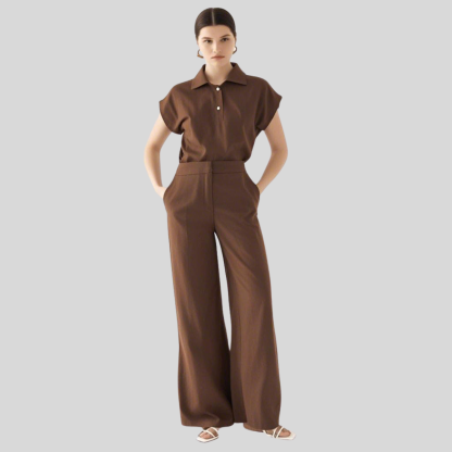 Female Nurse Collared Scrub Top