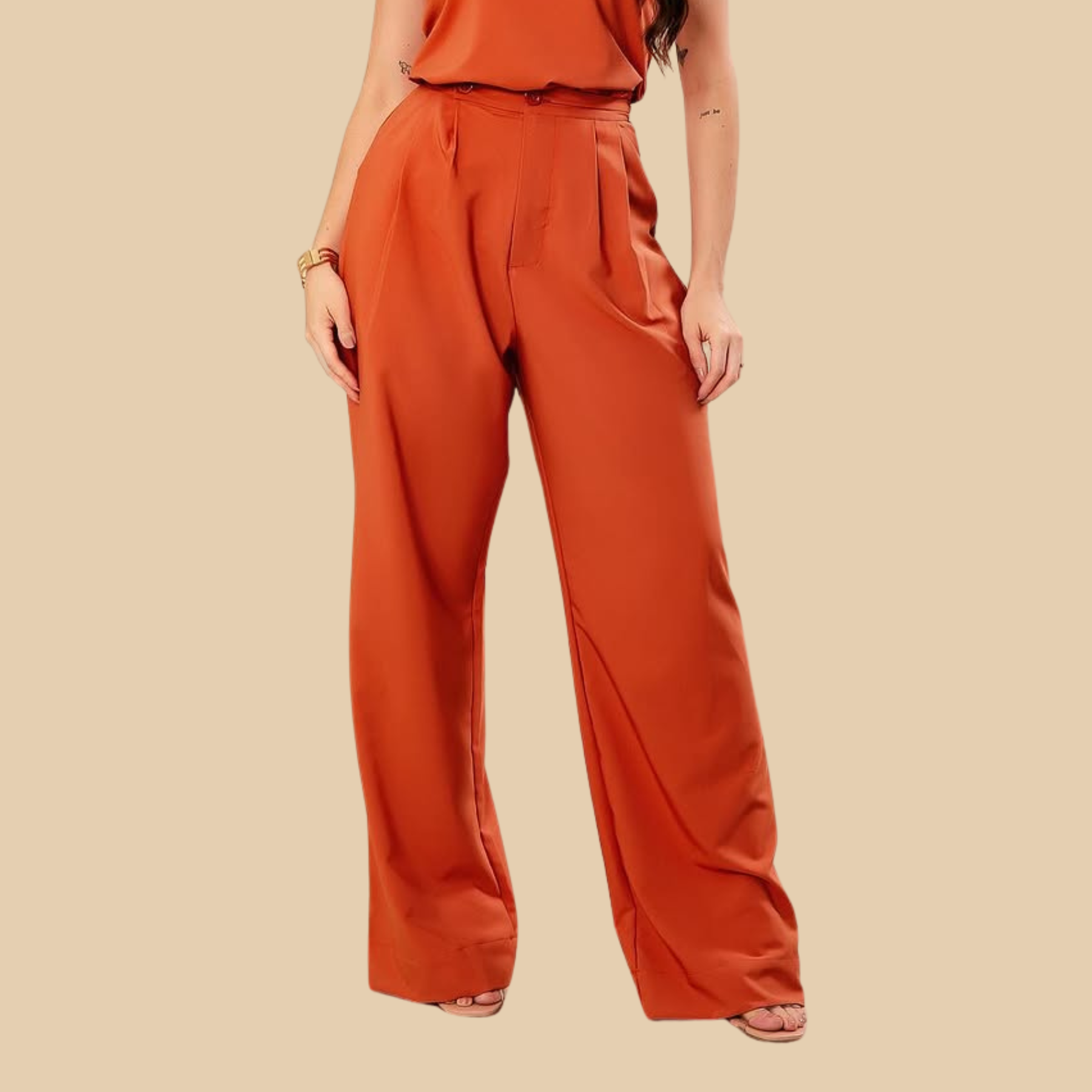 Women's Fashionable Wide-leg Scrub Pants