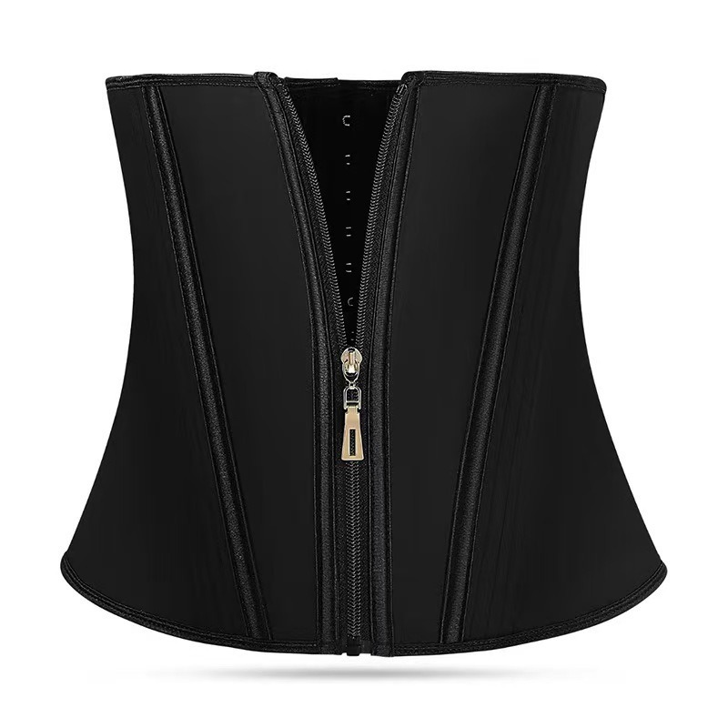 Zippered Latex Slim Waist Belt
