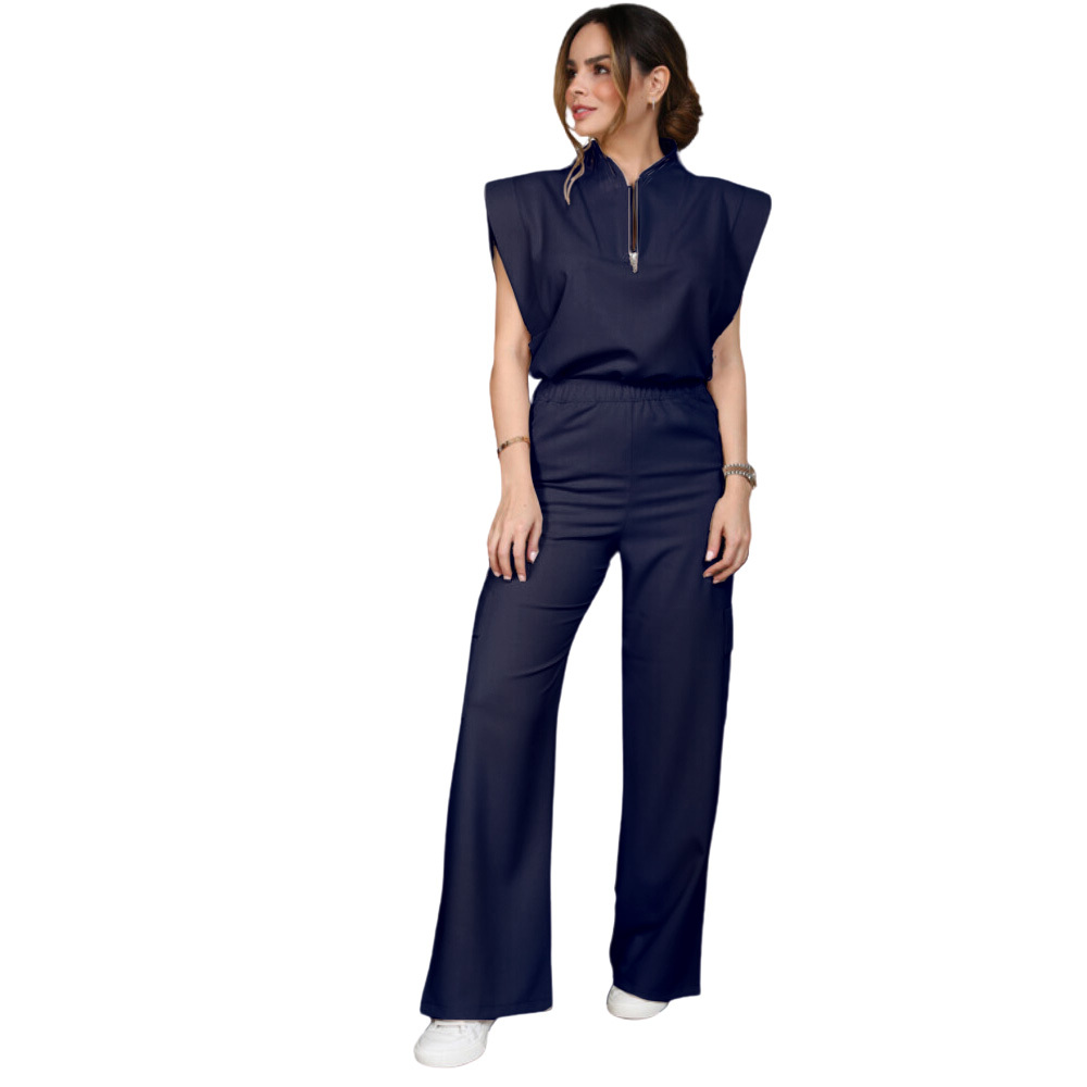 Women's Zip Collar Scrub Set CPWC1