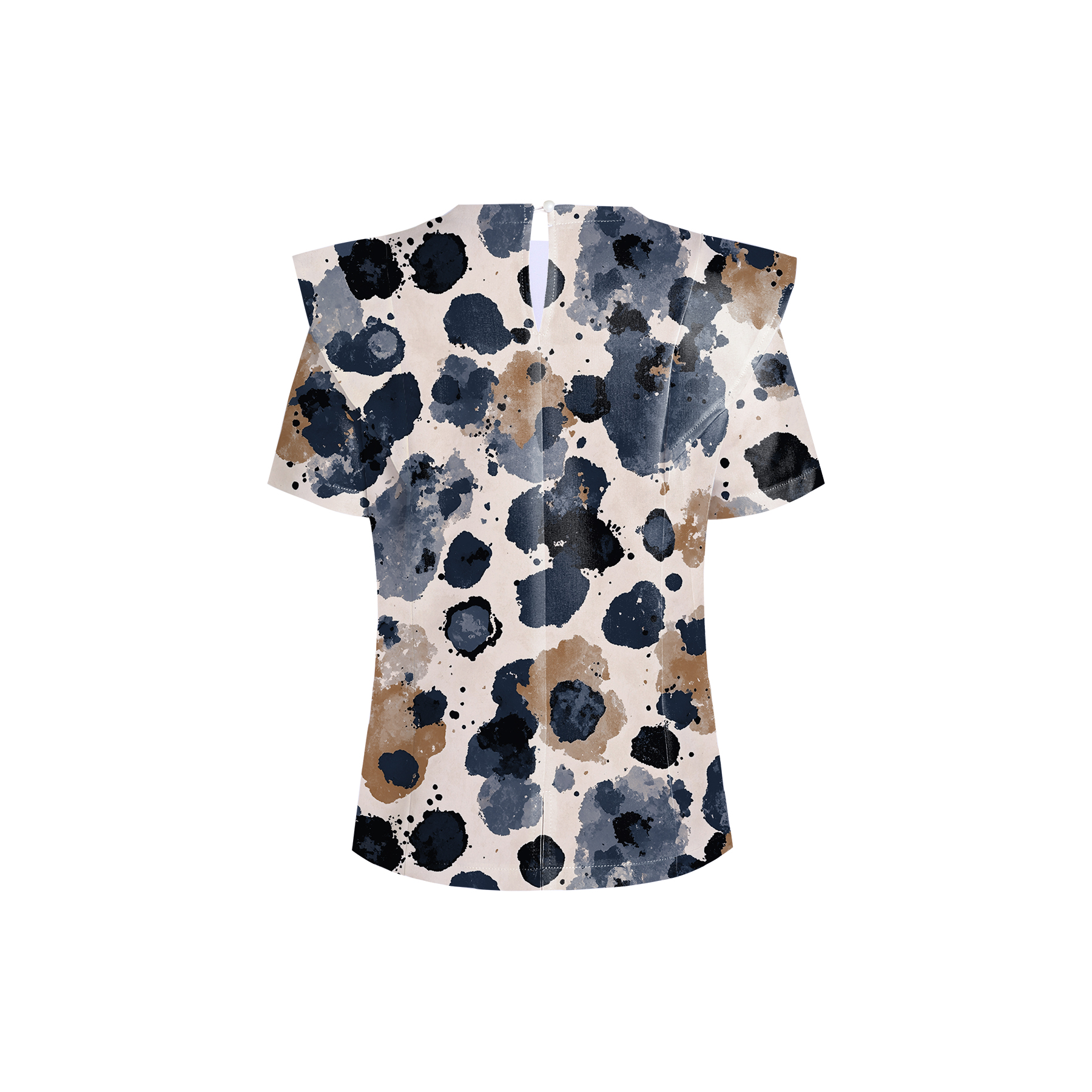 Women's Plus Size Dark Leopard Print Scrub Top