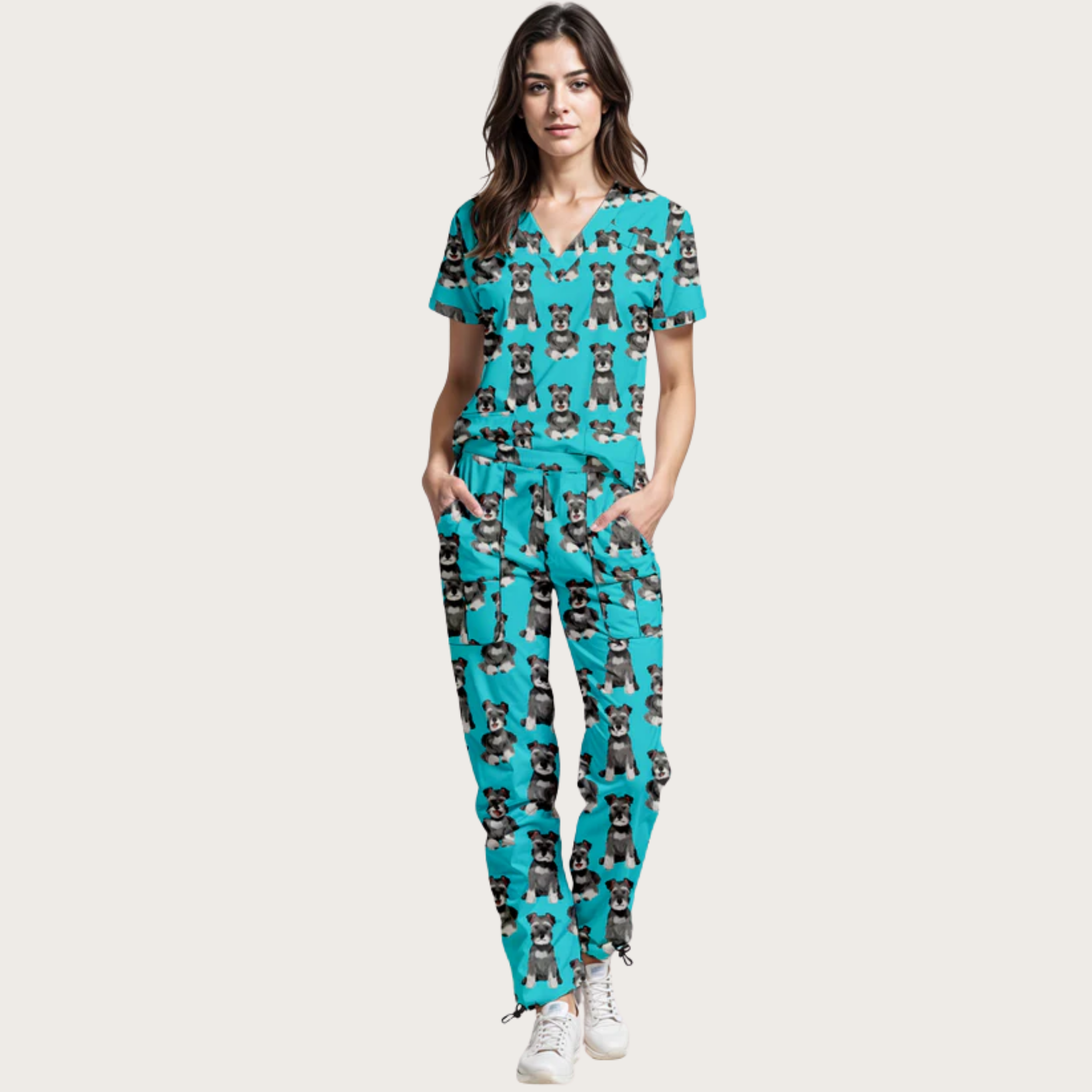 Women's DUK V-neck Scrub Set SA3