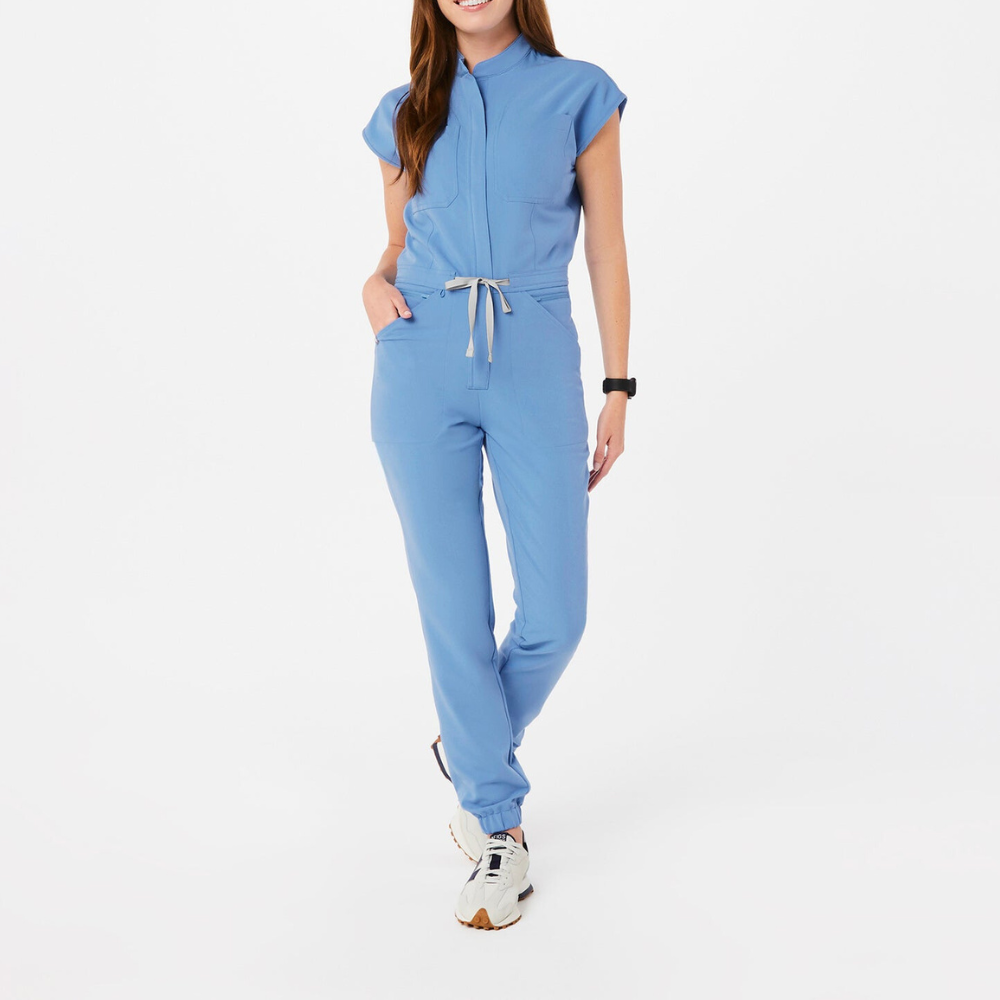 Women's 9 Pockets Cargo Scrub Jumpsuit