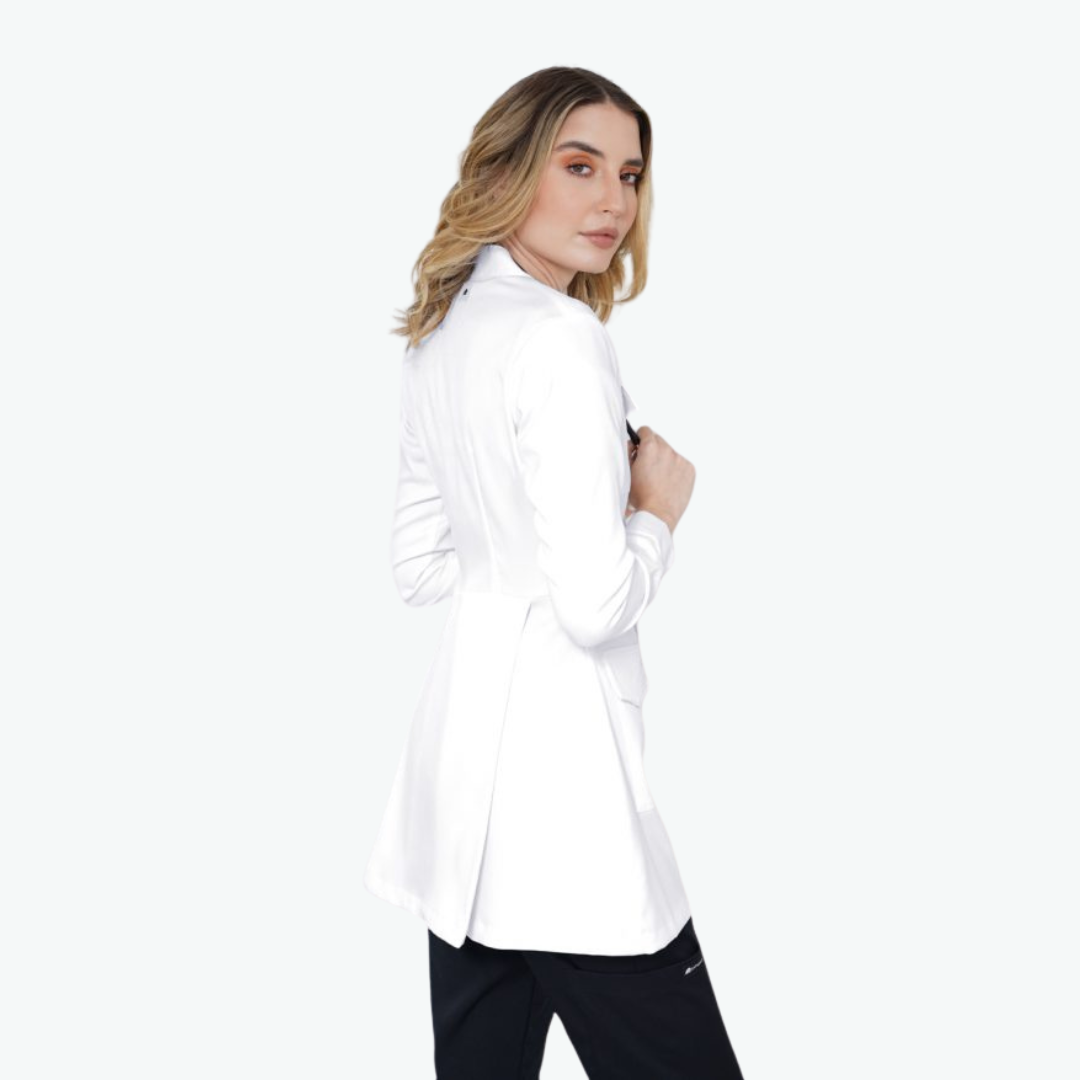 Women's Button Cuffs Lab Coat