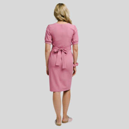 Medical Fashion Bow Waist Scrub Dress