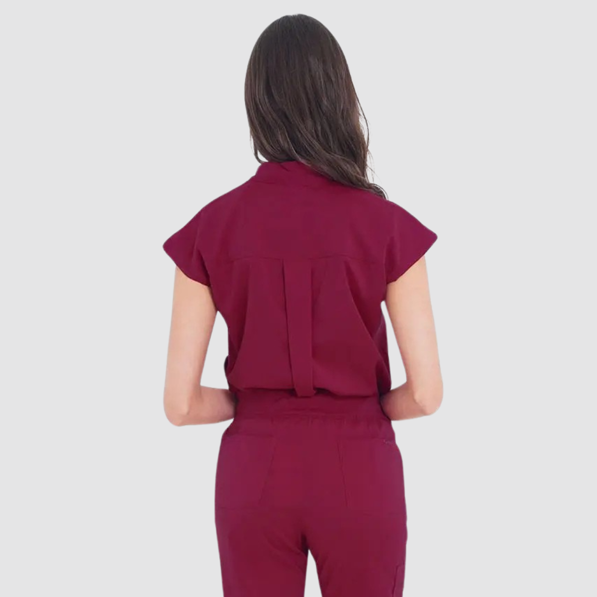 Female Nurse V-Neck Short-Sleeved Scrub Top