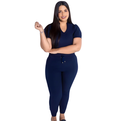 Women's V-neck Puff Sleeve Scrub Top