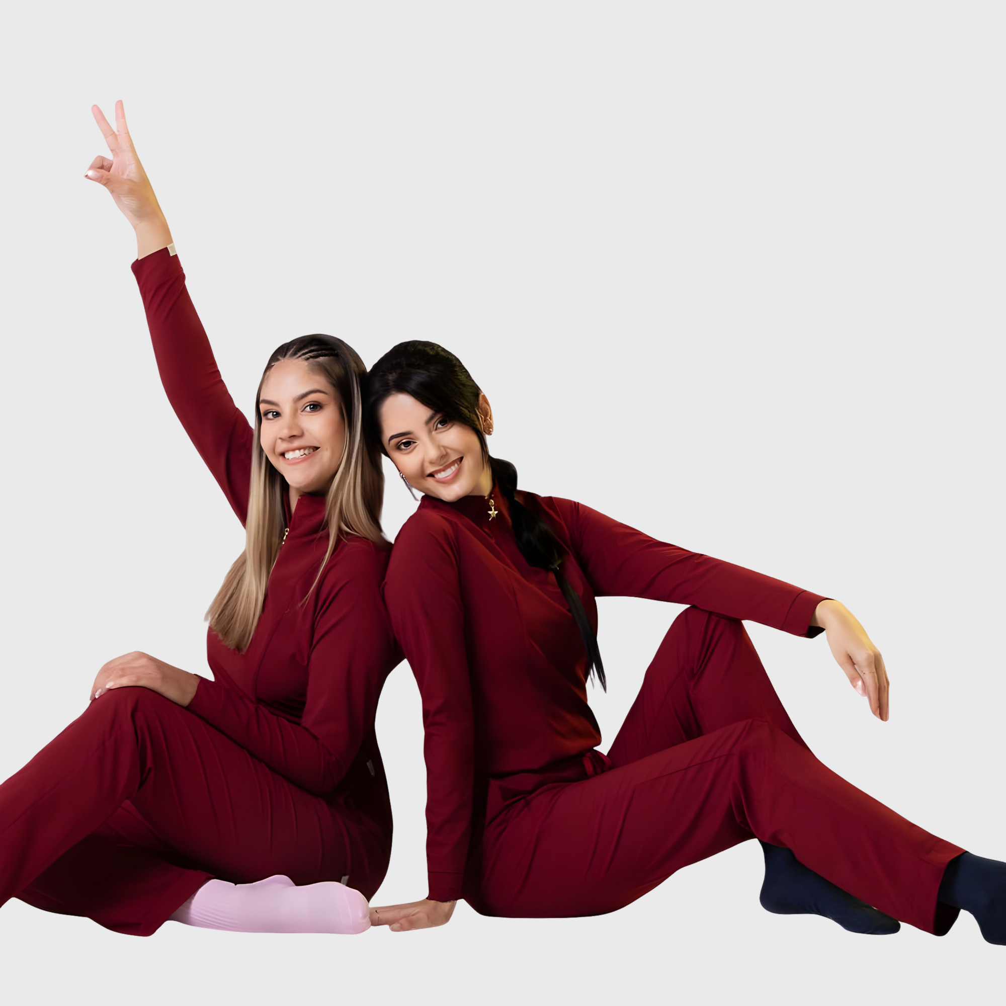 Women's Zip Neck Long Sleeve Scrub Top