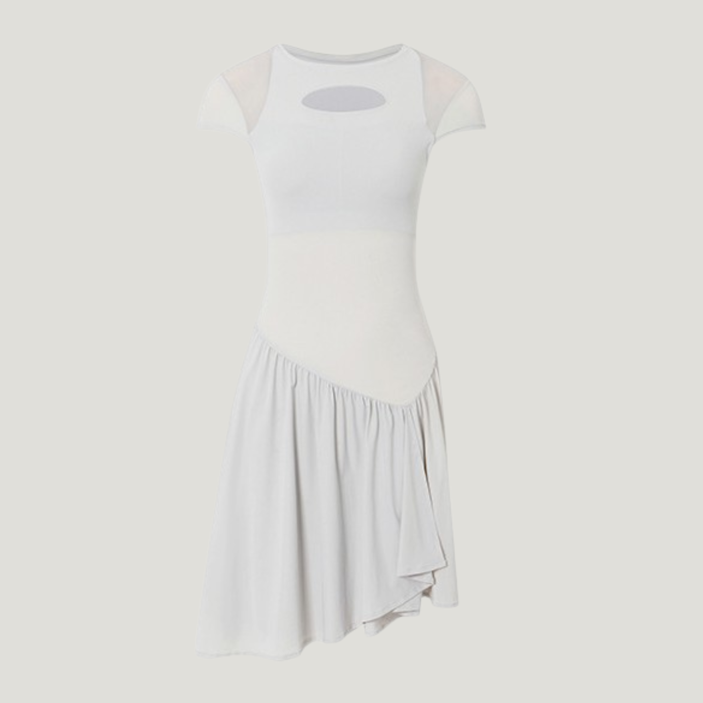 Round Neck Sleeveless Pleated Yoga Fitness Tennis Dress