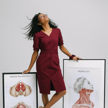 Medical Fashion Bow Waist Scrub Dress