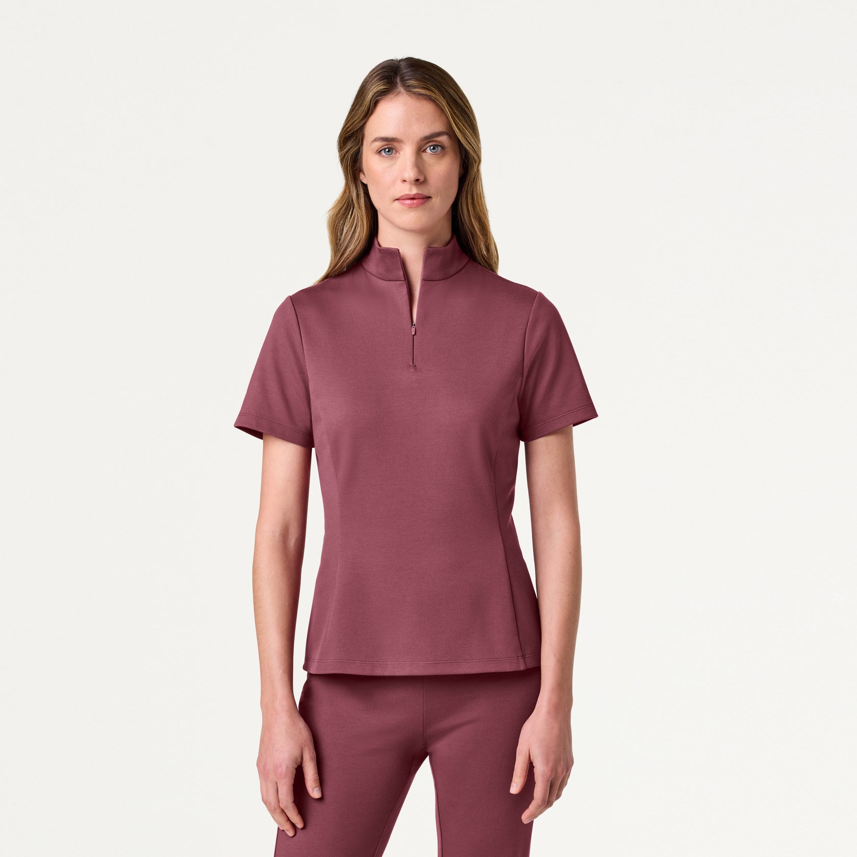 Women’s Slim Half-Zip Soft Scrub Set JA02