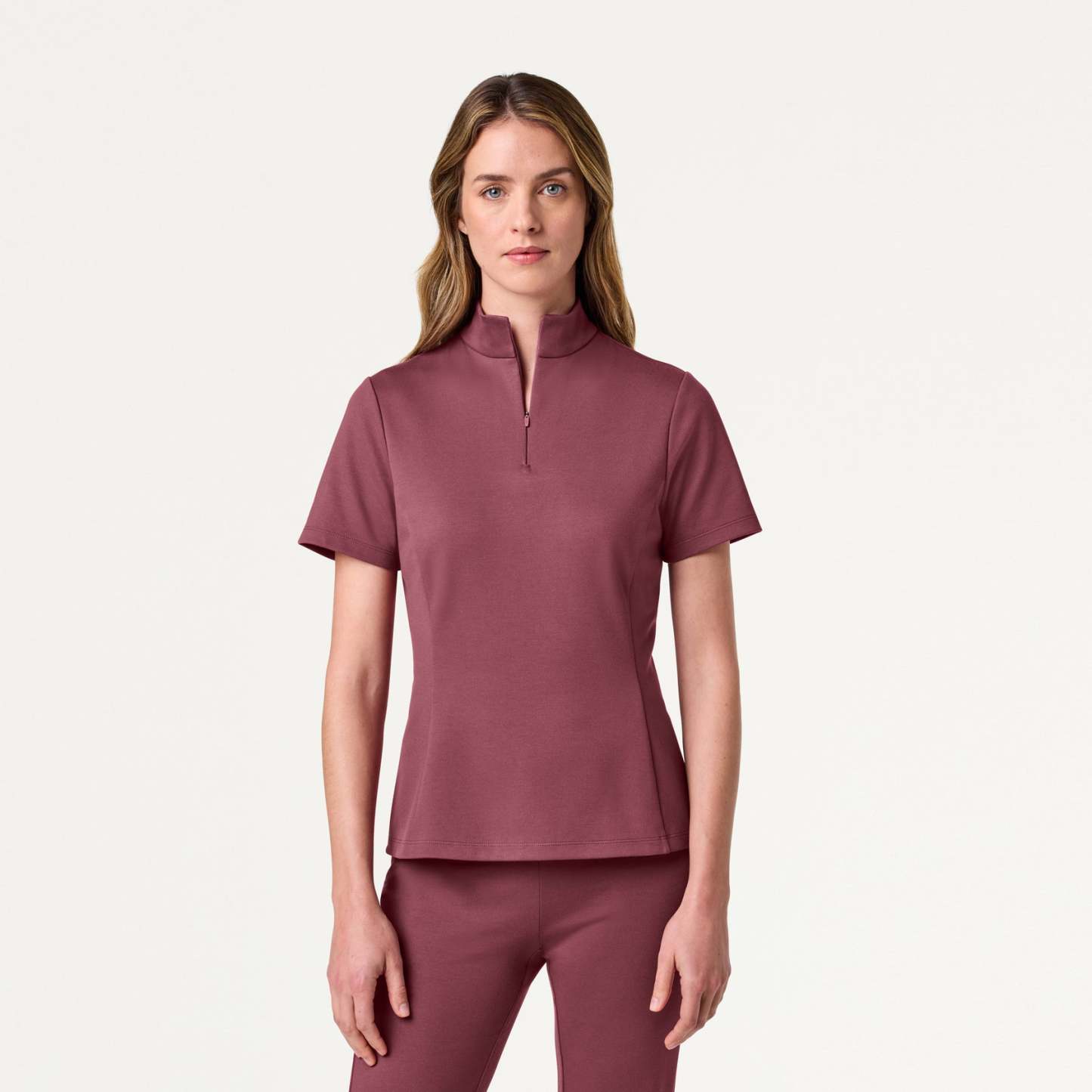 Women’s Slim Half-Zip Soft Scrub Set JA02