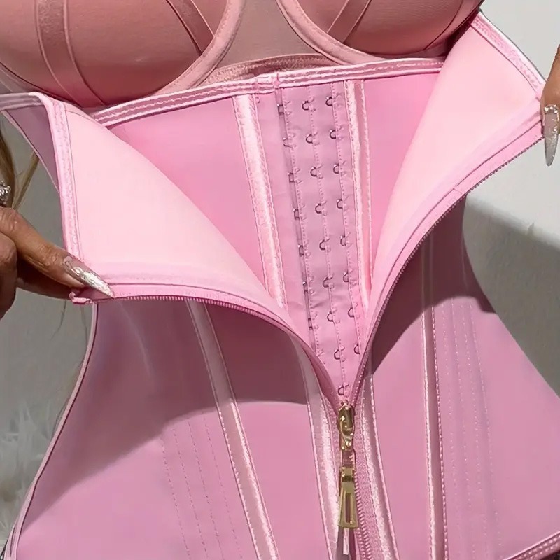 Zippered Latex Slim Waist Belt